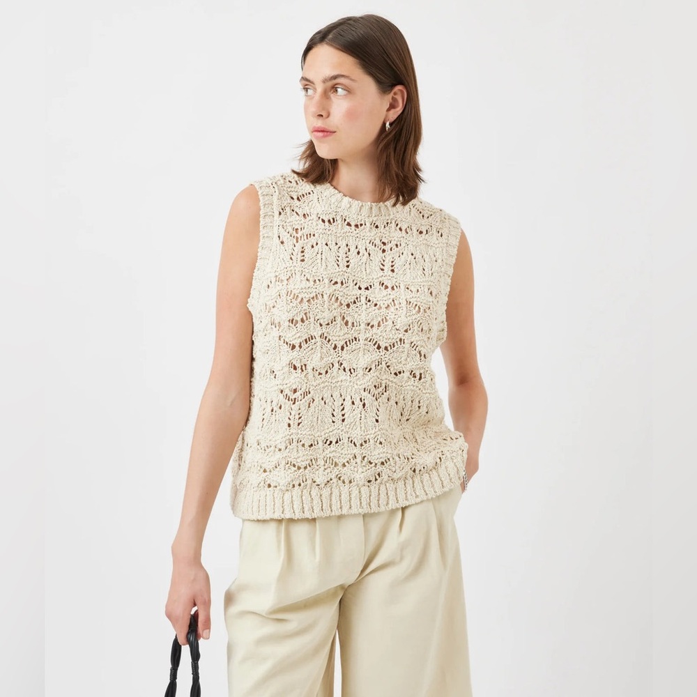 Minimum Cream Ribbed Tank Top